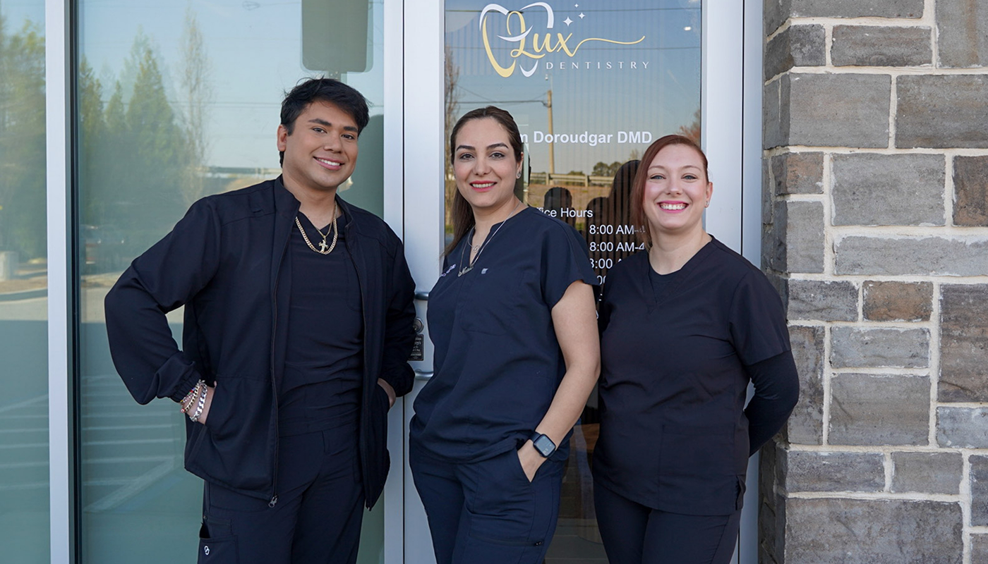Dr. Nasim Doroudgar, DMD — Alpharetta dentist and Lux Dentistry founder and the Lux Dentistry team in Alpharetta, GA