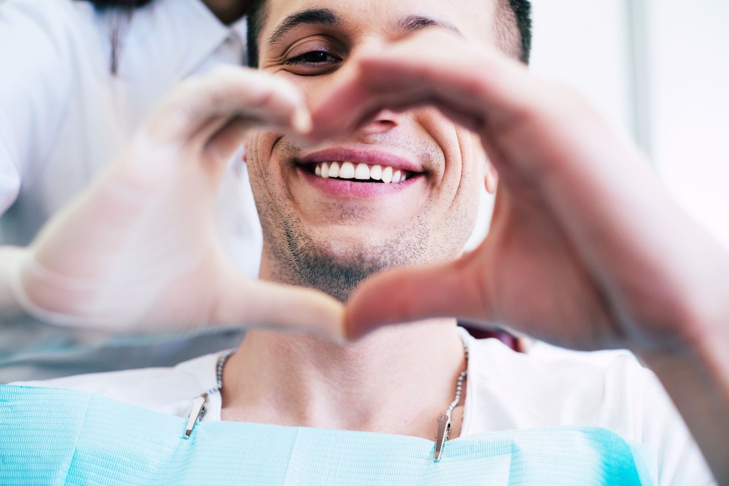 A man getting cosmetic dentistry near Milton